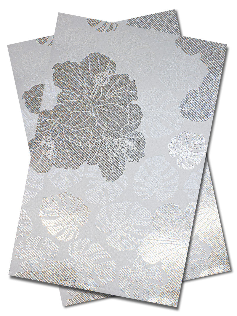 DGI009-SLV - Premium Damask Gele & Ipele (2pc set) - Silver