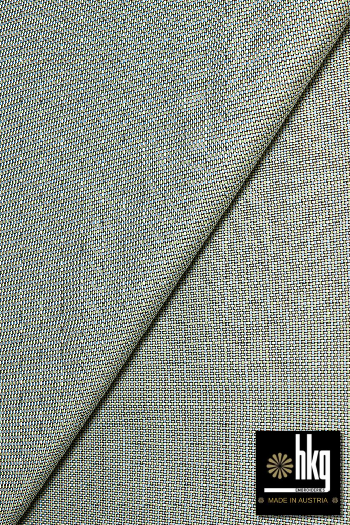 HKG127-GTL – HKG Swiss Voile – Green & Sky (5 yards)