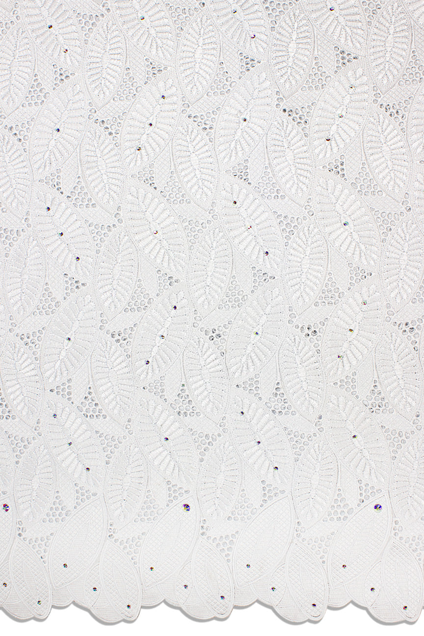 PSL045-WHT - Premier Swiss Voile Lace - White