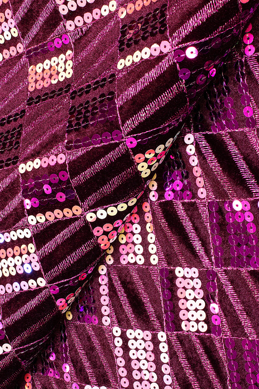 SQL065-MAG - Sequined Velvet Lace - Magenta