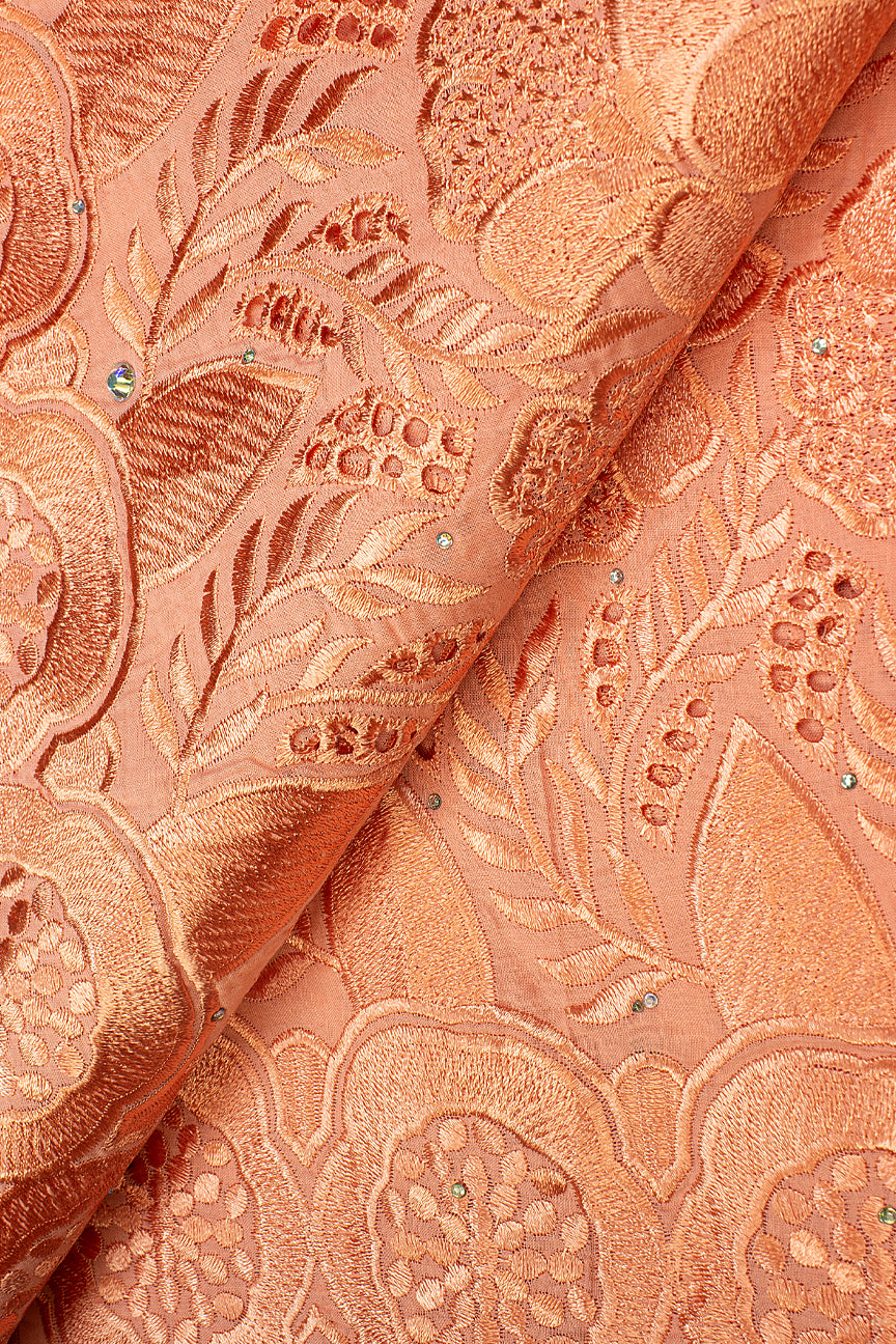 IRE566-PCH - Voile Lace - Peach